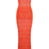 Solstice off-shoulder gehaakte maxi-jurk – Bloedsinaasappel Solstice off-shoulder gehaakte maxi-jurk – Bloedsinaasappel