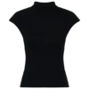 Sonny gebreide top met korte mouwen – Zwart