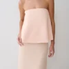 Sophia satijnen strapless maxi-jurk – perzik Sophia satijnen strapless maxi-jurk – perzik