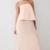 Sophia satijnen strapless maxi-jurk – perzik Sophia satijnen strapless maxi-jurk – perzik