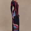 Soraya maxi-jurk met lange mouwen van mesh – Multi Fluid Reverie-print Soraya maxi-jurk met lange mouwen van mesh – Multi Fluid Reverie-print