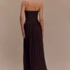 Stacie geplooide halter maxi-jurk – Cacao Stacie geplooide halter maxi-jurk – Cacao