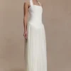Stacie geplooide halter maxi-jurk – ivoor Stacie geplooide halter maxi-jurk – ivoor