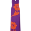 Stacy gebreide halter maxi-jurk – paars/rood Stacy gebreide halter maxi-jurk – paars/rood