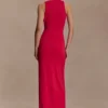Stella gedrapeerde slinky maxi-jurk – fuchsia roze Stella gedrapeerde slinky maxi-jurk – fuchsia roze