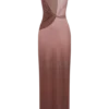 Stella gedrapeerde slinky maxi-jurk – Mokka Ombre