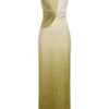 Stella gedrapeerde slinky maxi-jurk – Ombre Vintage Olive