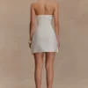 Steph strapless linnen mini-jurk – Wit