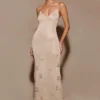 Suki metallic gebreide maxi-jurk – goud Suki metallic gebreide maxi-jurk – goud
