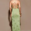 Suki metallic gebreide maxi-jurk – pastelgroen Suki metallic gebreide maxi-jurk – pastelgroen