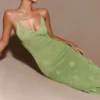Suki metallic gebreide maxi-jurk – pastelgroen Suki metallic gebreide maxi-jurk – pastelgroen