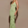 Suki metallic gebreide maxi-jurk – pastelgroen Suki metallic gebreide maxi-jurk – pastelgroen