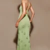 Suki metallic gebreide maxi-jurk – pastelgroen Suki metallic gebreide maxi-jurk – pastelgroen