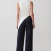 Suong top met hoge hals en plooien – Wit Suong top met hoge hals en plooien – Wit