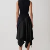 Suong top met hoge hals en plooien – Zwart Suong top met hoge hals en plooien – Zwart