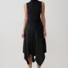 Suong top met hoge hals en plooien – Zwart Suong top met hoge hals en plooien – Zwart