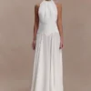 Susan Chiffon Halter Maxi-jurk – Ivoor Susan Chiffon Halter Maxi-jurk – Ivoor