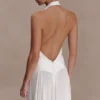 Susan Chiffon Halter Maxi-jurk – Ivoor Susan Chiffon Halter Maxi-jurk – Ivoor
