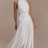 Susan Chiffon Halter Maxi-jurk – Ivoor Susan Chiffon Halter Maxi-jurk – Ivoor