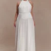 Susan Chiffon Halter Maxi-jurk – Ivoor Susan Chiffon Halter Maxi-jurk – Ivoor