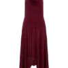 Sylvie Lurex Hankie Midi-jurk – Wijnrood Sylvie Lurex Hankie Midi-jurk – Wijnrood