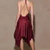 Sylvie Lurex Hankie Midi-jurk – Wijnrood Sylvie Lurex Hankie Midi-jurk – Wijnrood