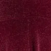 Sylvie Lurex Hankie Midi-jurk – Wijnrood Sylvie Lurex Hankie Midi-jurk – Wijnrood