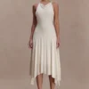 Sylvie Modal Hankie Midi-jurk – Ivoor Sylvie Modal Hankie Midi-jurk – Ivoor