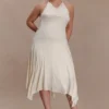 Sylvie Modal Hankie Midi-jurk – Ivoor Sylvie Modal Hankie Midi-jurk – Ivoor