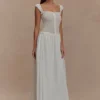 Tahlia Pointelle gebreide midi-jurk – Wit Tahlia Pointelle gebreide midi-jurk – Wit