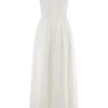 Tahlia Pointelle gebreide midi-jurk – Wit Tahlia Pointelle gebreide midi-jurk – Wit