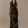 Talila maxi-jurk met cowl-front – Velvet Burnout Talila maxi-jurk met cowl-front – Velvet Burnout