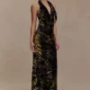 Talila maxi-jurk met cowl-front – Velvet Burnout Talila maxi-jurk met cowl-front – Velvet Burnout