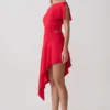 Talise modaal top met volant en korte mouwen – Rood Talise modaal top met volant en korte mouwen – Rood