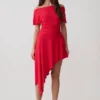 Talise modaal top met volant en korte mouwen – Rood Talise modaal top met volant en korte mouwen – Rood