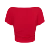Talise modaal top met volant en korte mouwen – Rood Talise modaal top met volant en korte mouwen – Rood