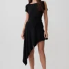 Talise modaal top met volants en korte mouwen – Zwart Talise modaal top met volants en korte mouwen – Zwart
