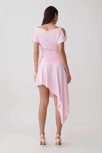 Talise modale midi-rok met vouw – balletroze