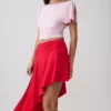 Talise modale top met volants en korte mouwen – balletroze Talise modale top met volants en korte mouwen – balletroze