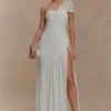 Tamara gerimpelde chiffon midi-jurk – Wit Tamara gerimpelde chiffon midi-jurk – Wit