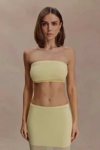 Tanyel gebreide bandeautop – Lemon