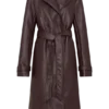 Tarah Trenchcoat van imitatieleer – Cacaobruin Tarah Trenchcoat van imitatieleer – Cacaobruin