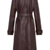Tarah Trenchcoat van imitatieleer – Cacaobruin Tarah Trenchcoat van imitatieleer – Cacaobruin