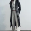 Tarah trenchcoat van imitatieleer – Zwart Tarah trenchcoat van imitatieleer – Zwart