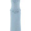 Teagan Midi-jurk met bloemenmotief, handgehaakt – Blauw Teagan Midi-jurk met bloemenmotief, handgehaakt – Blauw
