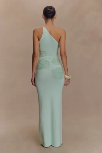 Teneika gehaakte maxi-jurk – Licht aqua