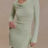 Terrymae gehaakte minirok – pastelgroen Terrymae gehaakte minirok – pastelgroen