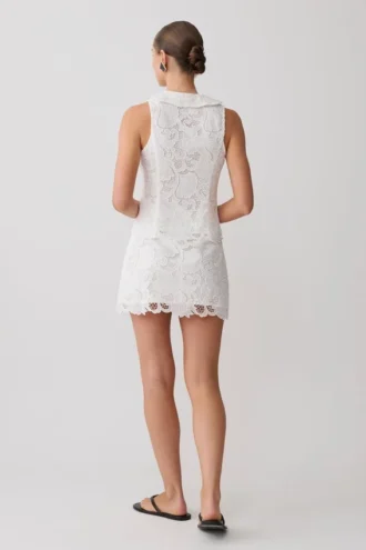 Tessa Broderie minirok – Wit