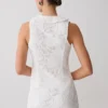 Tessa Broderie mouwloze top met strik aan de voorkant – Wit Tessa Broderie mouwloze top met strik aan de voorkant – Wit