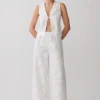 Tessa broderie rechte broek – Wit Tessa broderie rechte broek – Wit
